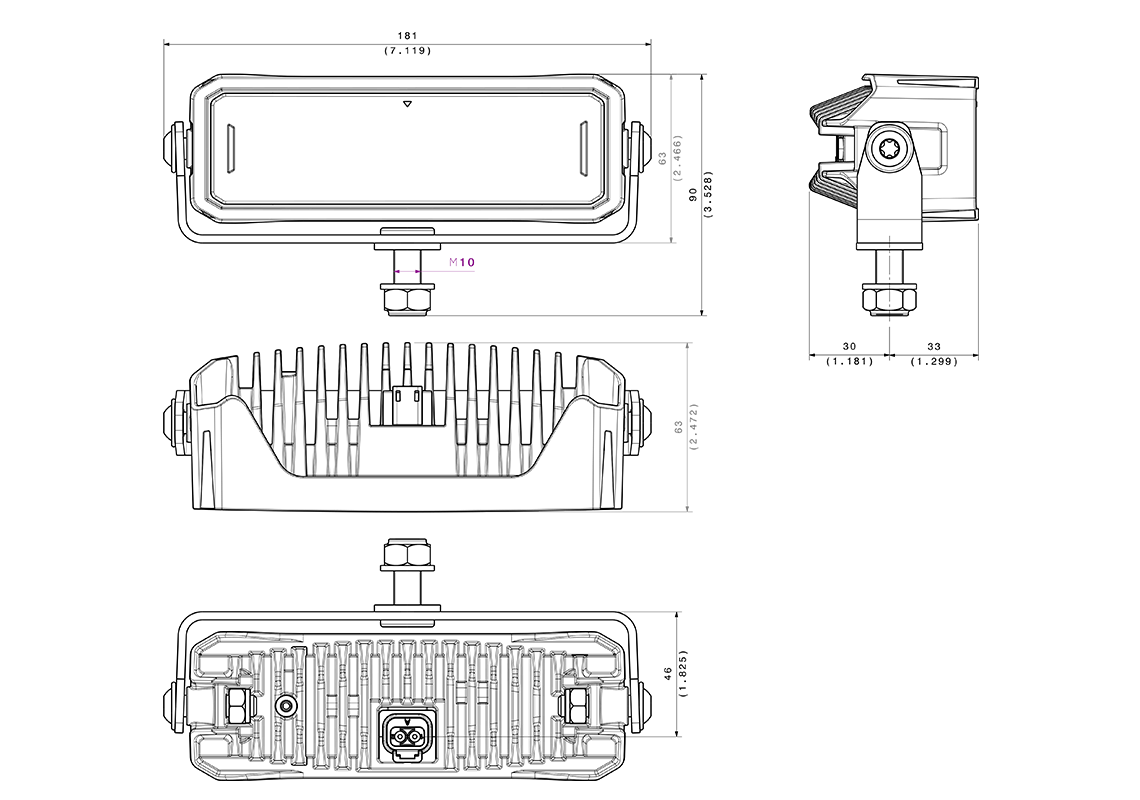 QLA LED - Phare de travail 2000 Lumen Diffusant